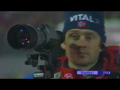 Видео: БИАТЛОН. КМ 2006-07. Оберхоф (Германия). Мужчины. Эстафета 4 х 7,5 км. (Спорт). 04.01.2007.