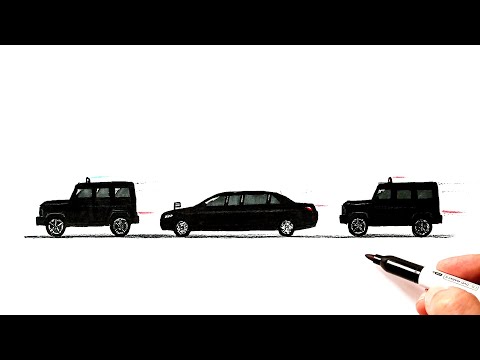 Видео: Как нарисовать Кортеж президента