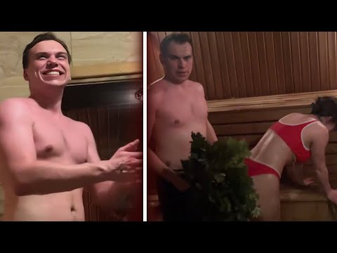 Видео: ГЛЕБ ОТШЛЁПАЛ КОРЮ ВЕНИКОМ В САУНЕ
