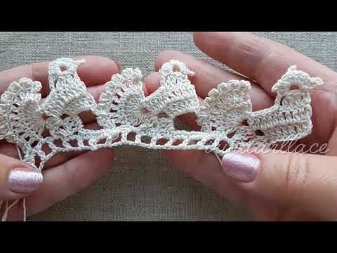 Видео: 🤩 Очень красивая ажурная кайма крючком с птицами
