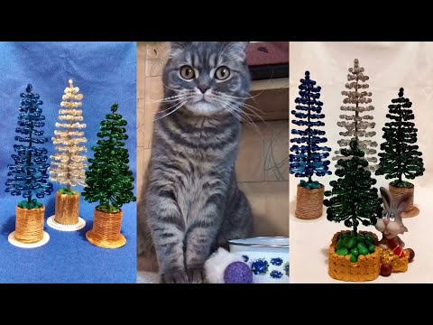 Видео: Бисероплетение. Мастер класс.   Ёлка из пайеток и бисера.   Дерево из бисера. Пошаговый МК