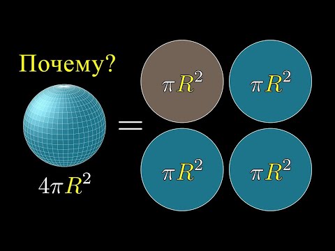 Видео: Почему площадь сферы в четыре раза больше её тени? [3Blue1Brown]