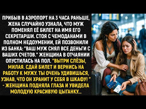 Видео: Приехав в аэропорт на три часа раньше, жена случайно узнала, что муж изменил её билет.
