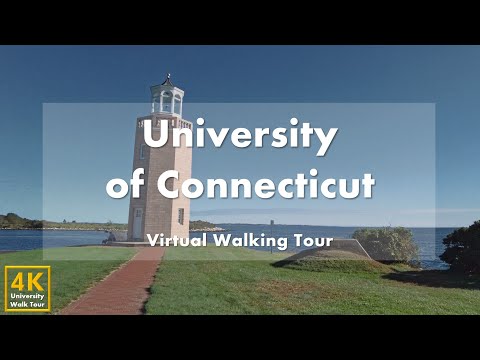 Видео: Университет Коннектикута (кампус Эйвери-Пойнт) - Виртуальная пешеходная экскурсия [4k 60fps]
