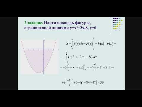 Видео: Площадь криволинейной трапеции, 11 класс