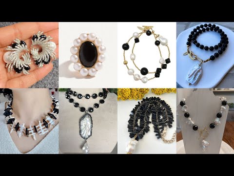 Видео: Как создать элегантный дизайн с белым барочным жемчугом и чёрным ониксом — 😻 Вдохновение для созд...