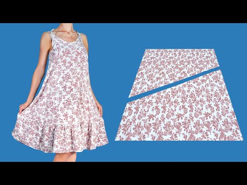 Видео: Как сшить летнее платье за 10 минут – портным быть не нужно! 🧵✂️