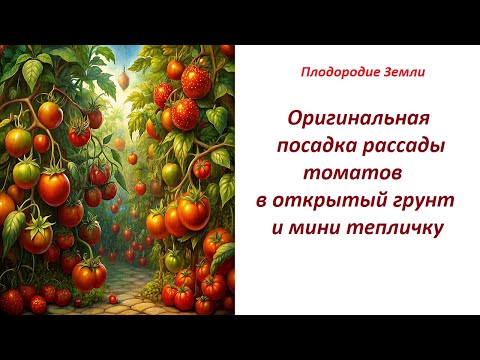 Видео: Оригинальная посадка рассады томатов. Маленькая теплица для помидора прямо в почве №468/24