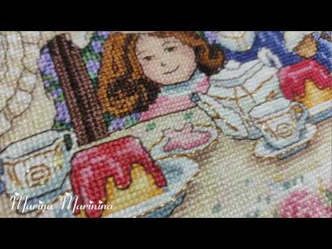 Видео: Dimensions Дименшнс 35152 Полуденный чай Afternoon Tea. Готовая полная работа