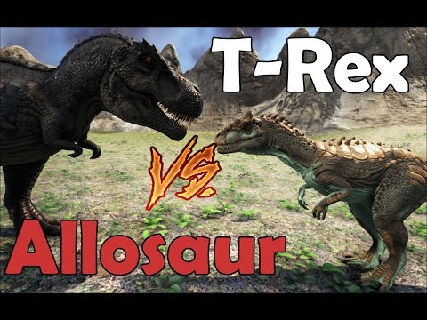 Видео: Битва в АРК | Рекс против Аллозавра| T-Rex vs Allosaur