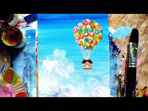 Видео: ДОМ и ШАРИКИ |Рисуем мечты красками🎨