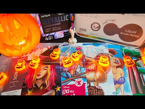 Видео: Влог к Хэллоуину| Новые маркеры| Новая раскраска