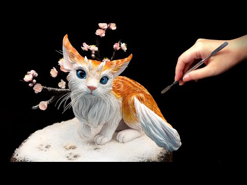 Видео: Лепим счастливого кота🐈 из древних восточных легенд из полимерной глины 🐾💕