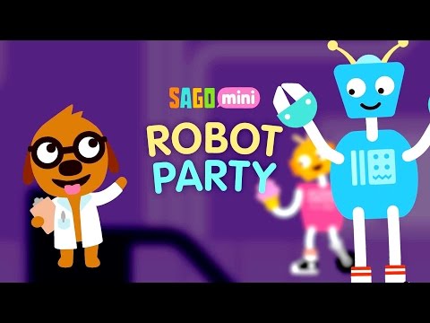Видео: Sago Mini Robot Party | Саго Мини Вечеринка у роботов | Развивающий мультик (ИГРА)
