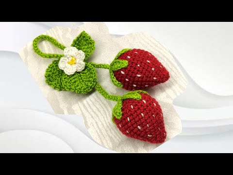 Видео: strawberries / клубника  / мастер-класс #crochetquest #olicrochet