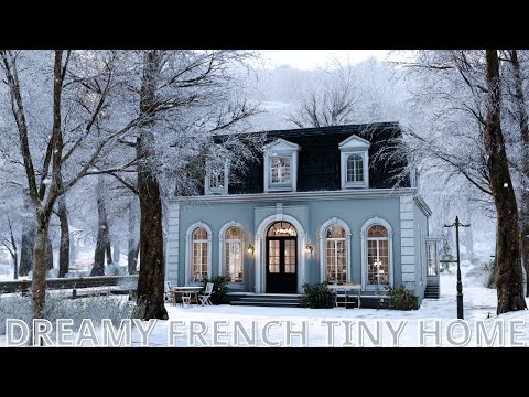 Видео: Миниатюрный дом во французском стиле в заснеженном лесу | Мечтательный зимний дизайн
