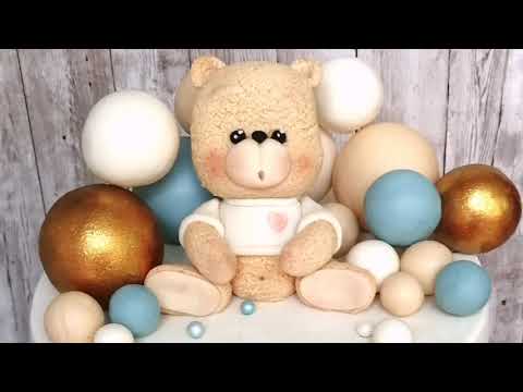 Видео: Плюшевый МИШКА 🐻 из мастики. Как сделать эффект плюша на мастике.
