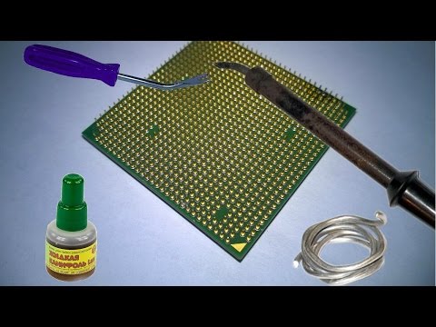 Видео: Припаиваем сломанные ножки процессору AMD
