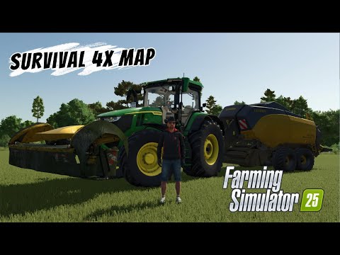 Видео: 250 000 EUR, гора, поляна и една мечта – Farming Simulator 25 (Survival 4x)