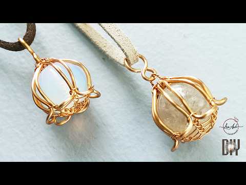 Видео: Мастер-класс по изготовлению подвески из камня, обернутого проволокой | Ландыш