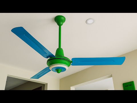 Видео: Самодельный шатающийся потолочный вентилятор, синий, специальная ограниченная серия!
