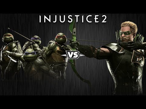 Видео: Injustice 2 - Черепашки-Ниндзя против Зелёной Стрелы - Intros & Clashes (rus)