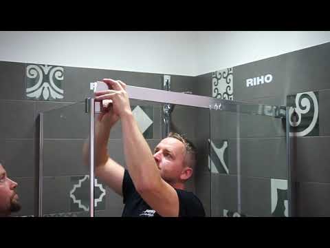 Видео: RIHO OCEAN сборка прямоугольного душевого ограждения из стекла