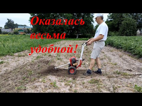 Видео: 2-колесная установка с культиватором. Прям впечатлило!