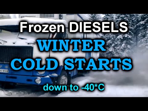 Видео: DIESEL HARD COLD STARTS compilation | -40*C | s.3 ep.60 | Холодный запуск в мороз -40*C дизель