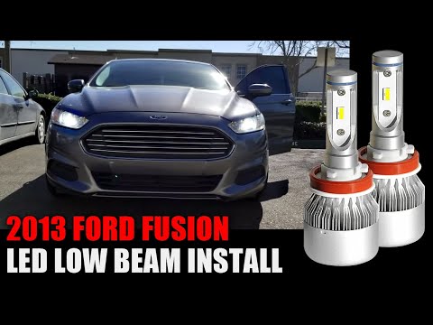 Видео: Как заменить лампы ближнего света в Ford Fusion 2013 года на лампы Lasfit LA Series H11