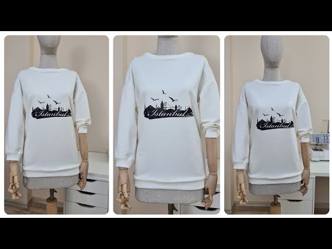 Видео: İstanbul Silhouette Print Детальный крой и пошив толстовки/Очень простое изготовление пота