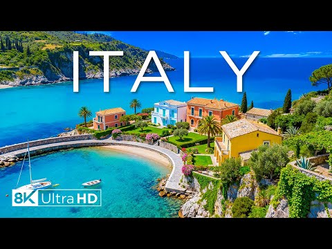 Видео: Италия 8K UHD — Вечная красота, виды с воздуха и отдых на Средиземноморье | Расслабляющая музыка