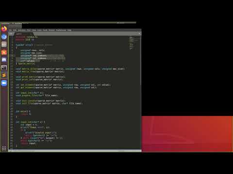 Видео: Структура. Разреженная матрица.
