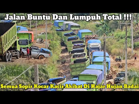 Видео: Полная пробка || Из-за ливня на крайнем маршруте все водители растерялись.