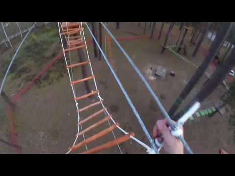 Видео: Веревочный парк "Орлёнок" - часть 3 - оранжевый уровень