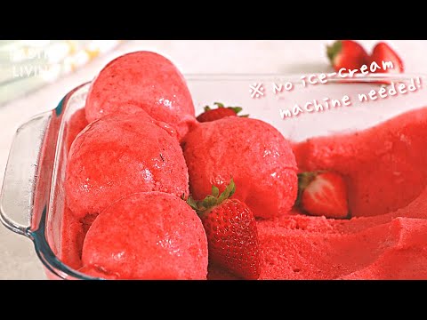 Видео: Воздушный клубничный сорбет без мороженицы 🍓 Секретный ингредиент