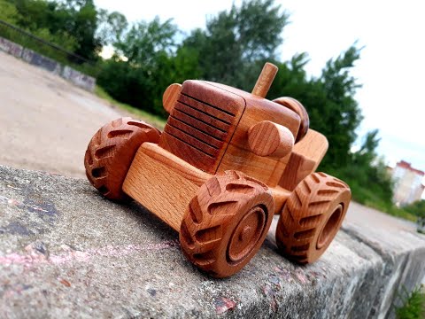 Видео: Making wooden toys. The wooden tractor "Pashka" / Как сделать деревянный трактор