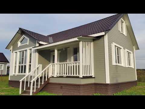 Видео: Каркасный дом под ключ по проекту "Добрыня-71" в самом красивом коттеджном поселке Заокского р-на.