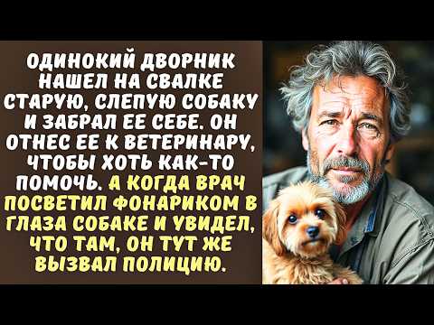 Видео: ДВОРНИК нашел на свалке выброшенную СЛЕПУЮ СОБАКУ а когда привел ее к ветеринару, тот замер, увидев.