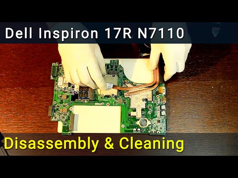 Видео: Dell Inspiron 17R N7110 Разборка, чистка вентилятора от пыли и замена термопасты