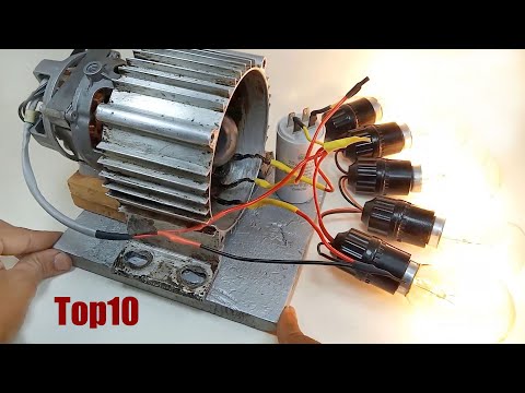 Видео: Топ 10 генераторов бесплатной электроэнергии 50 кВ с медной катушкой, самоходный, с магнитным ред...