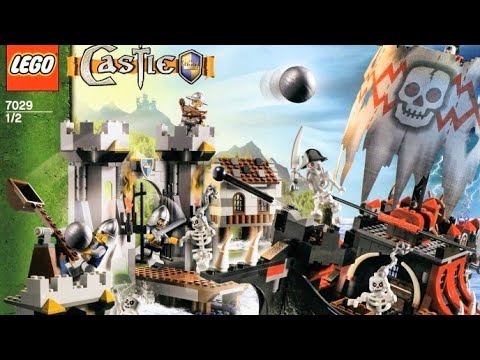Видео: Lego Castle Атака корабля скелетов [ОБЗОР] 7029 Skeleton ship attack