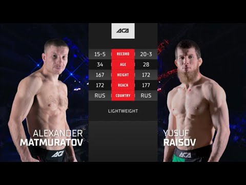 Видео: Александр Матмуратов vs. Юсуф Раисов | Alexander Matmuratov vs. Yusuf Raisov | ACA 165