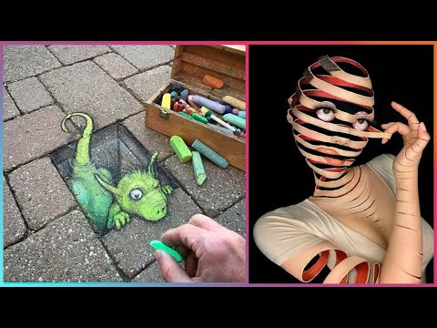 Видео: Креативное 3D-ИСКУССТВО Совершенно Нового Уровня▶3