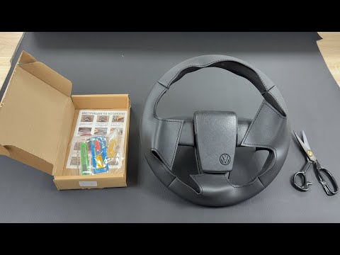 Видео: ОПЛЁТКА НА РУЛЬ VOLKSWAGEN PASSAT B3.