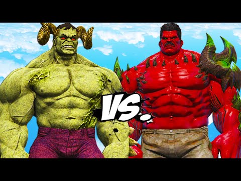 Видео: ХАЛК ПРОТИВ КРАСНОГО ХАЛКА - ЭПИЧЕСКАЯ БИТВА