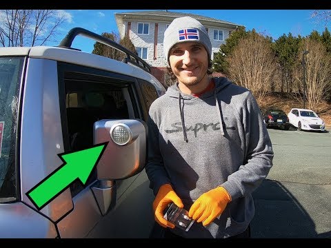 Видео: Установка светодиодной подсветки бокового зеркала FJ Cruiser