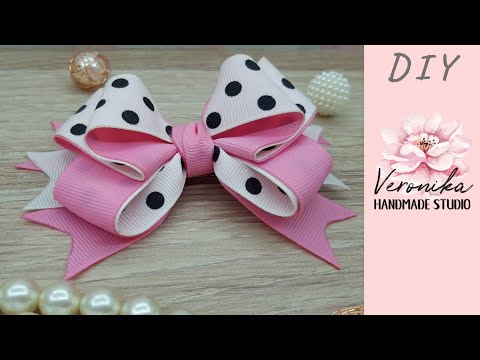 Видео: 🎀Нарядный бантик из ленты 2,5 см МК🎀 Bow of ribbon 2,5 cm DIY Tutorial🎀 PAP Laço mini de fita №5