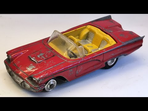 Видео: Реставрация корги Форд Тандерберд спортивный кабриолет № 215. Игрушка 1959 года.