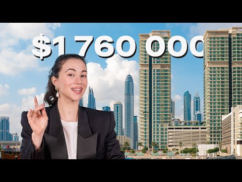 Видео: Обзор просторной квартиры с мебелью на Emaar Beachfront в Дубае